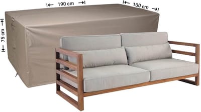 Raffles Covers Loungebank hoes - 190 x 100 H: 75 cm - RLB190straight - Waterdicht - Ademend - UV-bestendig - Elastisch rijgkoord - Beschermhoes tuinmeubelen