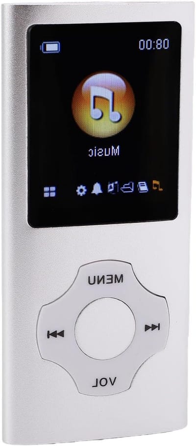 Draagbare Muziekspeler - Digitale Audio - Muziek Luisteren - Bluetooth 5.3 - 64 GB Uitbreidbaar - Zilver grijs