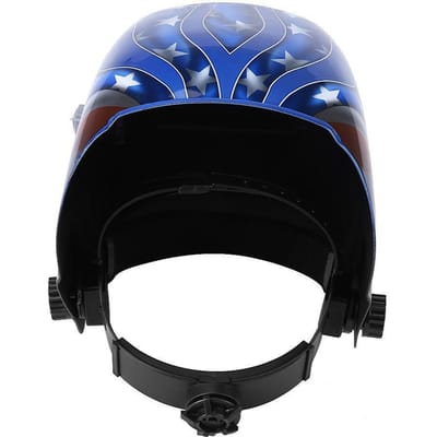 Luipaard Zonne-energie Automatisch Donkerende Lashelm Masker Lassers Boog Tig Mig VK blue
