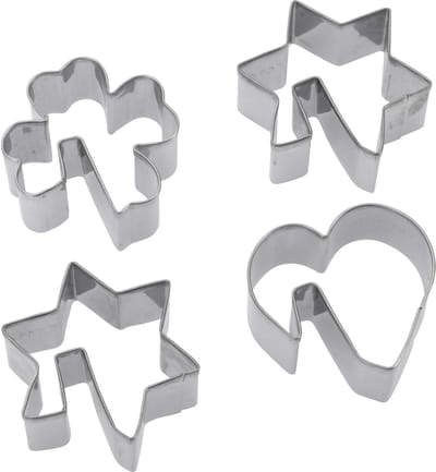 Westmark koekjesvormset, diverse uitvoeringen, roestvrij staal, cup cookies, 4-delig, zilver, 31962260
