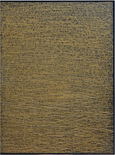 Fine Asianliving Olieverf Schilderij 100% Handgegraveerd 3D met Reliëf Effect en Zwarte Omlijsting 90x120cm Geel