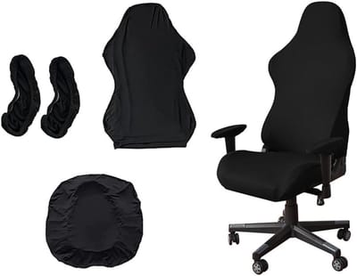 Wasbare Gaming Stoelcover met Armleuningen - Antislip, Rekbaar en Verwijderbaar voor Draaiende Stoelen, Bescherming en Comfort