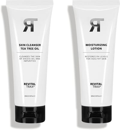 RevitalTrax - Huidreiniger + Vochtinbrengende Lotion - Gezichtsreiniger - Lotion Gezicht - Anti-Aging Lotion- Set van 2 - 2x100ml