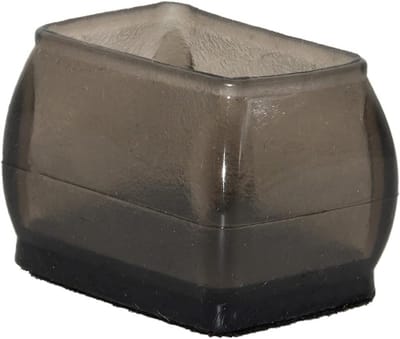 Zwarte Stoelpootdoppen Rechthoekig met Vilt - Krasvrije Bescherming voor Houten Vloeren (38-51mm)
