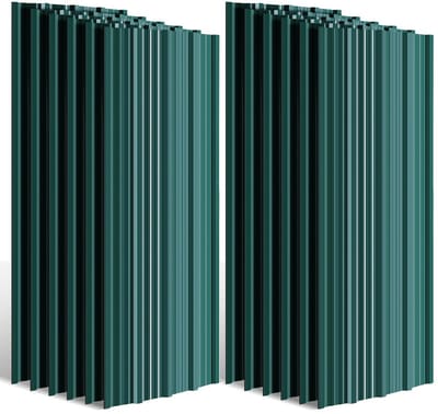 Dakplaten Set - Dakbedekking Platen - Dak Constructie - Roestwerende Coating - 14 m² Totaal - Groen Antraciet