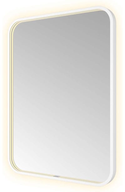 Hotbath &More SSQ680 Soft Square spiegel 60x80cm met verlichting, spiegelverwarming, kleurwissel, dimbaar en afstandsbediening mat wit