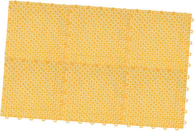Anti-slip Sportvloer - Modulaire Tegels - Veilig Buiten Spelen - Weerbestendig Systeem - 25x25cm - Geel
