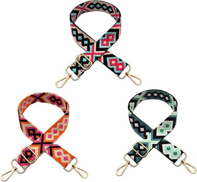 Verstelbare Schouderbanden voor Handtassen, Brede Schouderriemen met Karabijnhaak, Ideaal voor Crossbody Tassen (80-130cm) - Set van 3 Stuks