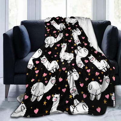Zachte Warme Alpaca Lama Knuffeldeken Fleece Flanel 207x152 cm