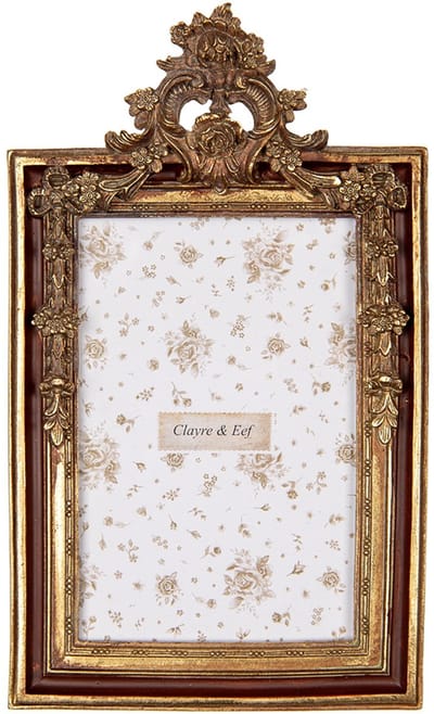 Clayre & Eef Fotolijst 10x15 cm Goudkleurig Kunststof
