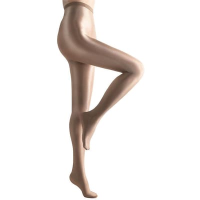 Bas de contention 70D pour femmes Brillants réfléchissants Aspect huilé Collants de sport Danse Boîte de nuit Chanteuse Collants Funky 1XL brown