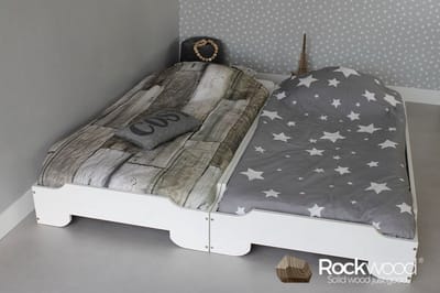 Rockwood® Montessori Vloerbed Twins Wit 2 bedden