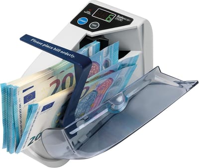 Bankbiljet Teller - Geld Machine - Snel Geld Tellen - Telt 600 Biljetten/Min - 19 x 10.2 x 7.5 cm