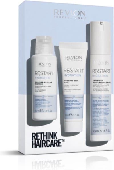 REVLON Restart - Travelpack Shampoo + Conditioner + Anti-pluis druppels - Hydration