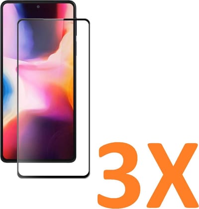 Screenprotector Glas - Full Coverage Tempered Glass Screen Protector [volledige dekking] Geschikt voor: Motorola Moto Edge 30 Pro  - 3x