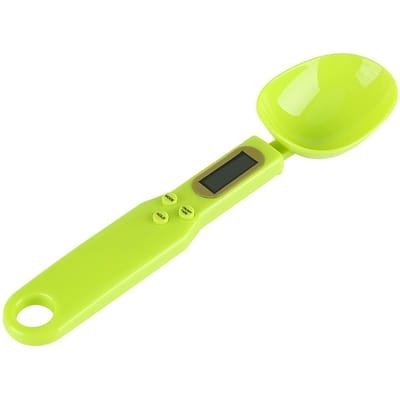Draagbare 500g/0.1g Elektronische LCD Digitale Keuken Weegschaal voor Voedsel met Maatschepjes (Groen) Green yellow