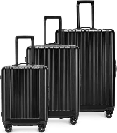 Epic Atlas 4 wielen Kofferset 3-delig - Harde bagage - TSA slot - jet black