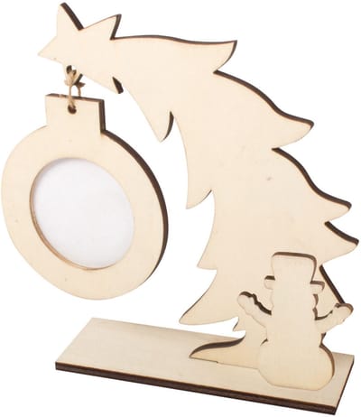 Fotolijst knutselset kerst kleur je eigen houten lijstje creatief.
