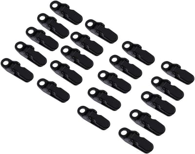 20 Stuks Zwarte Tarp Clips Set voor Tent en Luifel - Sterke Klemmen voor Buitenactiviteiten en Kamperen