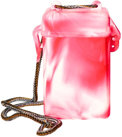 Bestway opbergkoker waterdicht - rood - 11 cm - geldkoker - voor geld/pasjes/ID - vakantie/strand