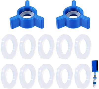 Dailygoods- Waterfilter Koppeling Set - 2 Stuks - Inclusief 10 Sealing Gaskets - Geschikt voor 28mm Draadfilters - Verbeterde Filtratie - Duurzaam Materiaal - Waterfilteradapter