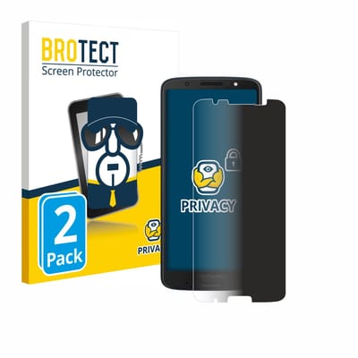 BROTECT - privacy screenprotector voor Motorola Moto G6 Plus - Folie Beschermfolie Blauwlichtfilter 2 Stuks