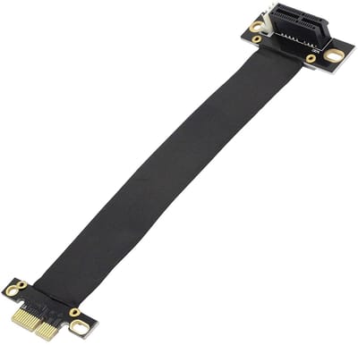 PCIE Verlengkabel - PCI-Express Riser - Componenten Verplaatsen - 90 Graden Hoek - 18 cm - Zwart