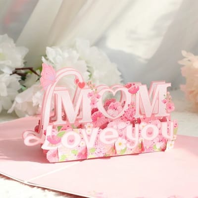 3D kaart voor Mama-Moederdag Cadeaukaart - I LOVE YOU Mum