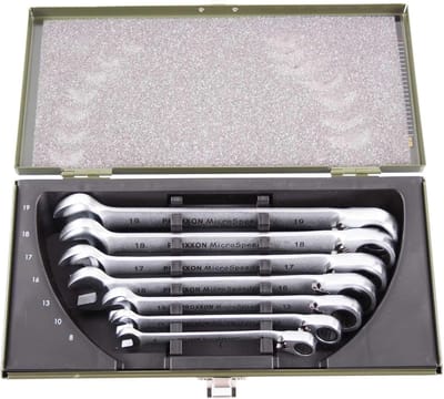 Set Steekringsleutels Combinatie, 7-Delig, Maten 8 tot 19 mm