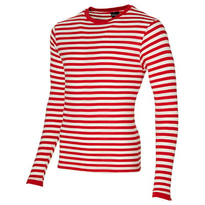 Morethansocks - Party T-shirt - Strepen - Rood/Wit - Maat S - Carnaval - Carnavalskleding heren - Carnavalskleding - Feestkleding
