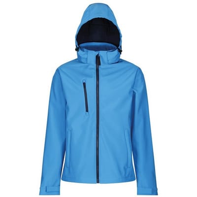 Regatta Venturer Jas met Kap en Zachte Shell Jas voor heren (Frans Blauw/Zwaar)