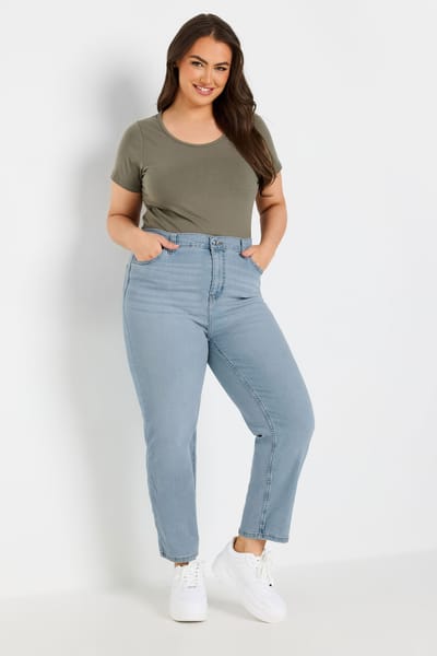 Yours Ruby Jeans Met Rechte Pijpen In Lichtblauw Size 44