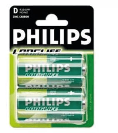 Philips Longlife 1,5v R20 12x2 stuks