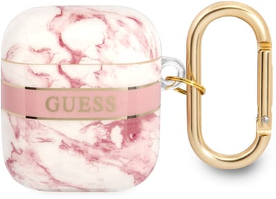 Guess Airpods - Airpods 2 Case - Marble - Roze