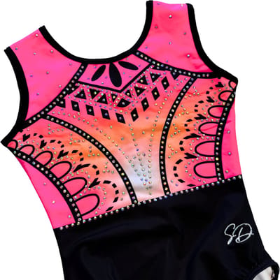 Sparkle&Dream Turnpakje Zara Roze - Maat INT 110/116 - Gympakje voor Turnen, Acro, Trampoline en Gymnastiek