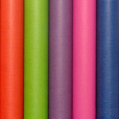 Benza cadeaupapier - Gekleurde kraft inpakpapier - 200 x 70 cm - 3 rollen