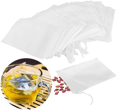 Dailygoods- Theezakjes 500 stuks - Wegwerpzakjes - Theefilterzakjes - 10 x 15 cm - Voor losse thee - Lichtgewicht, recyclebaar materiaal - Theefilter