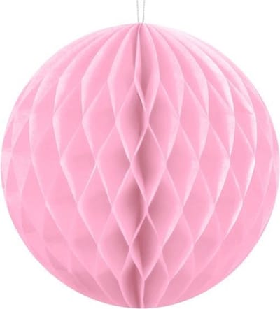 Honeycomb Bal Lichtroze 10cm
