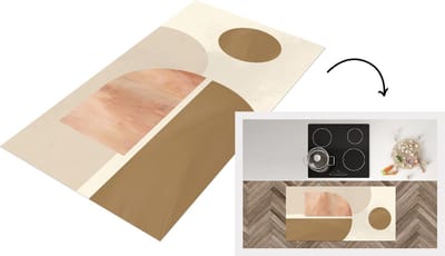 Keukenloper - Loper keuken - Roze - Design - Abstract - 120x60 cm - Keukenloper vinyl
