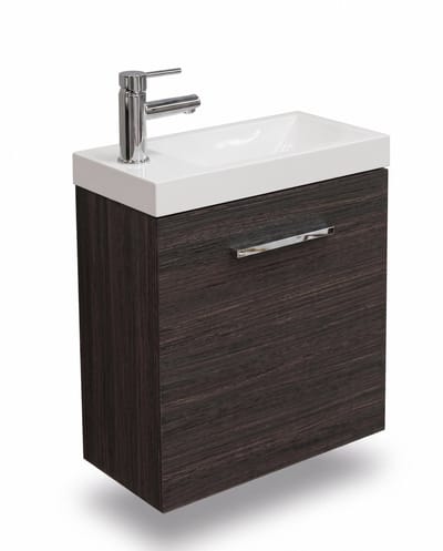 AquaVik Embla Toiletmeubel - Skog Houtnerf Grijs - 50x25x50 cm - Inbouw Wastafel - Fonteinkast - Wc Kastje