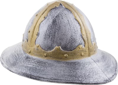 Funny Fashion Verkleed helm Spaanse soldaat - zilver - volwassenen - kunststof - ridder helm