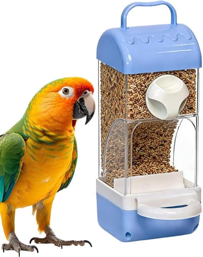 Automatische voerbak voor papegaaien - vinken voercontainer - dwergpapegaaien voercontainer - voor dierenliefhebbers trainers onderdak dierentuin volières woonkamer slaapkamer studeerkamer kantoor
