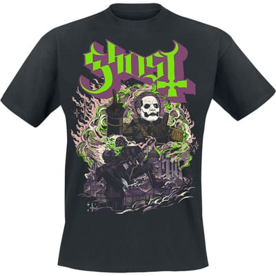 Ghost T-shirt - FOG - YK - XL tot 4XL - voor Mannen - zwart
