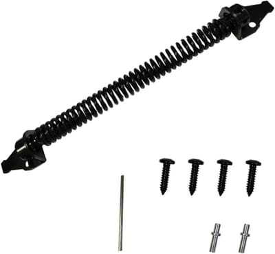 Deurdranger - Automatische sluiting - Veiligheid behouden - Zelfsluitend veerdemperwiel - 36 cm lengte - Zwart