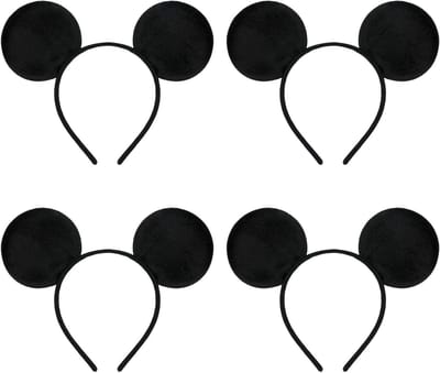 4-delige muizenoren haarband voor kinderen - Dieren kostuumaccessoires voor feestjes, carnaval en Halloween