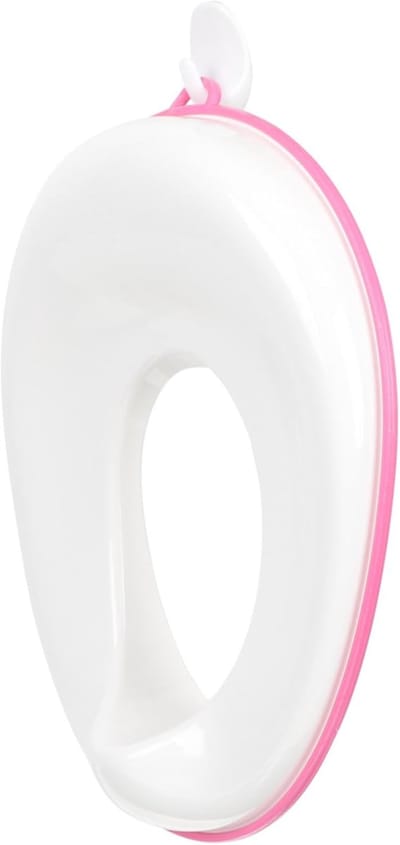 Peuter Reispotje - Kinder Toiletbril - Zindelijkheidstraining - Wasbaar Kussen - 38 x 28 x 8.5 cm - Rooskleurig