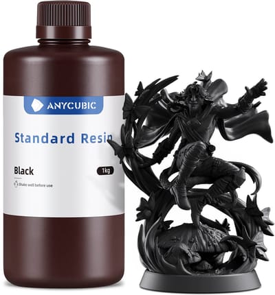 Anycubic Standard Resin Zwart 1KG – Hoge Precisie UV Resin voor LCD/DLP/SLA 3D Printers
