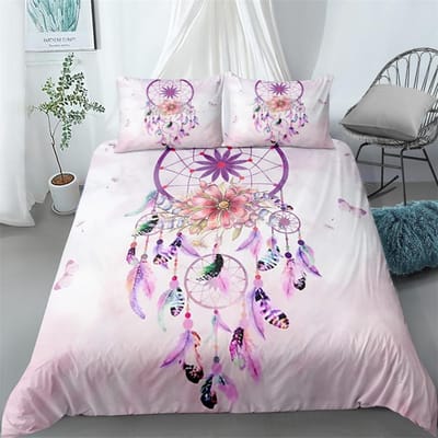 Ensemble de Literie Ethnique Attrape-Rêves Simple Twin Double Queen King Cal King Taille Ensemble de Linge de Lit 140x210cm