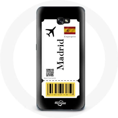 Case voor Samsung Galaxy A8 2016 Vliegticket Madrid Spanje