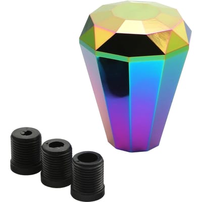 Pommeau de levier de vitesse manuel universel en forme de diamant, pour Transmission manuelle et automatique de voiture Gear Shift blue